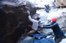 Bouldering in Hueco Tanks on 01/20/2019 with Blue Lizard Climbing and Yoga

Filename: SRM_20190120_1307120.jpg
Aperture: f/2.8
Shutter Speed: 1/250
Body: Canon EOS-1D Mark II
Lens: Canon EF 16-35mm f/2.8 L