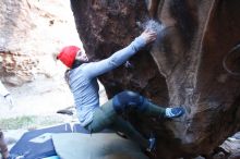 Bouldering in Hueco Tanks on 01/20/2019 with Blue Lizard Climbing and Yoga

Filename: SRM_20190120_1308330.jpg
Aperture: f/2.8
Shutter Speed: 1/125
Body: Canon EOS-1D Mark II
Lens: Canon EF 16-35mm f/2.8 L