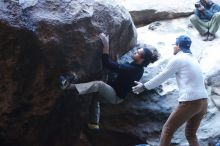 Bouldering in Hueco Tanks on 01/20/2019 with Blue Lizard Climbing and Yoga

Filename: SRM_20190120_1314500.jpg
Aperture: f/3.2
Shutter Speed: 1/250
Body: Canon EOS-1D Mark II
Lens: Canon EF 50mm f/1.8 II