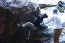 Bouldering in Hueco Tanks on 01/20/2019 with Blue Lizard Climbing and Yoga

Filename: SRM_20190120_1314510.jpg
Aperture: f/3.2
Shutter Speed: 1/250
Body: Canon EOS-1D Mark II
Lens: Canon EF 50mm f/1.8 II