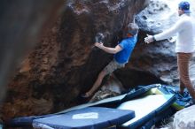 Bouldering in Hueco Tanks on 01/20/2019 with Blue Lizard Climbing and Yoga

Filename: SRM_20190120_1315430.jpg
Aperture: f/2.0
Shutter Speed: 1/250
Body: Canon EOS-1D Mark II
Lens: Canon EF 50mm f/1.8 II