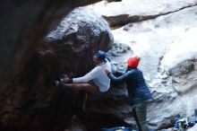 Bouldering in Hueco Tanks on 01/20/2019 with Blue Lizard Climbing and Yoga

Filename: SRM_20190120_1319320.jpg
Aperture: f/3.2
Shutter Speed: 1/200
Body: Canon EOS-1D Mark II
Lens: Canon EF 50mm f/1.8 II