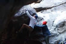 Bouldering in Hueco Tanks on 01/20/2019 with Blue Lizard Climbing and Yoga

Filename: SRM_20190120_1319350.jpg
Aperture: f/4.0
Shutter Speed: 1/200
Body: Canon EOS-1D Mark II
Lens: Canon EF 50mm f/1.8 II