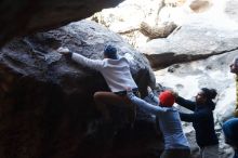 Bouldering in Hueco Tanks on 01/20/2019 with Blue Lizard Climbing and Yoga

Filename: SRM_20190120_1334440.jpg
Aperture: f/4.0
Shutter Speed: 1/200
Body: Canon EOS-1D Mark II
Lens: Canon EF 50mm f/1.8 II