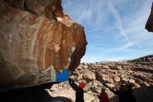 Bouldering in Hueco Tanks on 01/20/2019 with Blue Lizard Climbing and Yoga

Filename: SRM_20190120_1409530.jpg
Aperture: f/8.0
Shutter Speed: 1/250
Body: Canon EOS-1D Mark II
Lens: Canon EF 16-35mm f/2.8 L