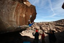 Bouldering in Hueco Tanks on 01/20/2019 with Blue Lizard Climbing and Yoga

Filename: SRM_20190120_1410010.jpg
Aperture: f/8.0
Shutter Speed: 1/250
Body: Canon EOS-1D Mark II
Lens: Canon EF 16-35mm f/2.8 L