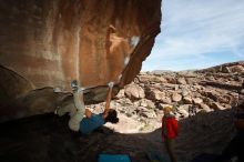 Bouldering in Hueco Tanks on 01/20/2019 with Blue Lizard Climbing and Yoga

Filename: SRM_20190120_1434050.jpg
Aperture: f/8.0
Shutter Speed: 1/250
Body: Canon EOS-1D Mark II
Lens: Canon EF 16-35mm f/2.8 L