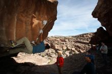 Bouldering in Hueco Tanks on 01/20/2019 with Blue Lizard Climbing and Yoga

Filename: SRM_20190120_1434120.jpg
Aperture: f/8.0
Shutter Speed: 1/250
Body: Canon EOS-1D Mark II
Lens: Canon EF 16-35mm f/2.8 L