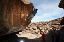 Bouldering in Hueco Tanks on 01/20/2019 with Blue Lizard Climbing and Yoga

Filename: SRM_20190120_1434520.jpg
Aperture: f/8.0
Shutter Speed: 1/250
Body: Canon EOS-1D Mark II
Lens: Canon EF 16-35mm f/2.8 L