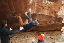 Bouldering in Hueco Tanks on 01/20/2019 with Blue Lizard Climbing and Yoga

Filename: SRM_20190120_1502560.jpg
Aperture: f/3.5
Shutter Speed: 1/250
Body: Canon EOS-1D Mark II
Lens: Canon EF 50mm f/1.8 II