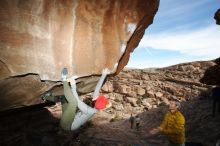 Bouldering in Hueco Tanks on 01/20/2019 with Blue Lizard Climbing and Yoga

Filename: SRM_20190120_1516060.jpg
Aperture: f/6.3
Shutter Speed: 1/250
Body: Canon EOS-1D Mark II
Lens: Canon EF 16-35mm f/2.8 L