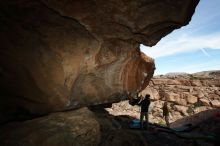 Bouldering in Hueco Tanks on 01/20/2019 with Blue Lizard Climbing and Yoga

Filename: SRM_20190120_1517470.jpg
Aperture: f/6.3
Shutter Speed: 1/250
Body: Canon EOS-1D Mark II
Lens: Canon EF 16-35mm f/2.8 L