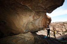 Bouldering in Hueco Tanks on 01/20/2019 with Blue Lizard Climbing and Yoga

Filename: SRM_20190120_1517580.jpg
Aperture: f/5.6
Shutter Speed: 1/250
Body: Canon EOS-1D Mark II
Lens: Canon EF 16-35mm f/2.8 L