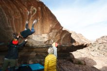 Bouldering in Hueco Tanks on 01/20/2019 with Blue Lizard Climbing and Yoga

Filename: SRM_20190120_1526430.jpg
Aperture: f/5.6
Shutter Speed: 1/250
Body: Canon EOS-1D Mark II
Lens: Canon EF 16-35mm f/2.8 L