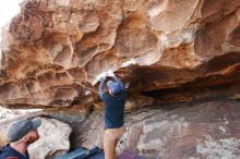 Bouldering in Hueco Tanks on 01/20/2019 with Blue Lizard Climbing and Yoga

Filename: SRM_20190120_1529330.jpg
Aperture: f/4.5
Shutter Speed: 1/200
Body: Canon EOS-1D Mark II
Lens: Canon EF 16-35mm f/2.8 L