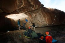 Bouldering in Hueco Tanks on 01/20/2019 with Blue Lizard Climbing and Yoga

Filename: SRM_20190120_1559310.jpg
Aperture: f/6.3
Shutter Speed: 1/250
Body: Canon EOS-1D Mark II
Lens: Canon EF 16-35mm f/2.8 L