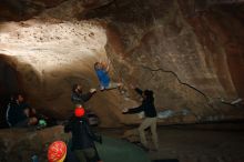 Bouldering in Hueco Tanks on 01/20/2019 with Blue Lizard Climbing and Yoga

Filename: SRM_20190120_1601520.jpg
Aperture: f/6.3
Shutter Speed: 1/250
Body: Canon EOS-1D Mark II
Lens: Canon EF 16-35mm f/2.8 L