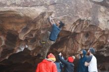 Bouldering in Hueco Tanks on 01/20/2019 with Blue Lizard Climbing and Yoga

Filename: SRM_20190120_1632500.jpg
Aperture: f/5.6
Shutter Speed: 1/250
Body: Canon EOS-1D Mark II
Lens: Canon EF 50mm f/1.8 II
