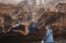 Bouldering in Hueco Tanks on 01/20/2019 with Blue Lizard Climbing and Yoga

Filename: SRM_20190120_1644100.jpg
Aperture: f/4.5
Shutter Speed: 1/250
Body: Canon EOS-1D Mark II
Lens: Canon EF 50mm f/1.8 II