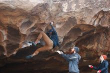 Bouldering in Hueco Tanks on 01/20/2019 with Blue Lizard Climbing and Yoga

Filename: SRM_20190120_1644220.jpg
Aperture: f/4.5
Shutter Speed: 1/250
Body: Canon EOS-1D Mark II
Lens: Canon EF 50mm f/1.8 II