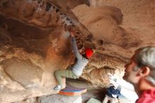 Bouldering in Hueco Tanks on 01/20/2019 with Blue Lizard Climbing and Yoga

Filename: SRM_20190120_1732070.jpg
Aperture: f/2.8
Shutter Speed: 1/200
Body: Canon EOS-1D Mark II
Lens: Canon EF 16-35mm f/2.8 L