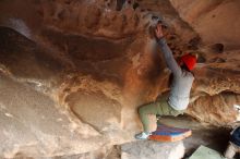 Bouldering in Hueco Tanks on 01/20/2019 with Blue Lizard Climbing and Yoga

Filename: SRM_20190120_1732120.jpg
Aperture: f/2.8
Shutter Speed: 1/200
Body: Canon EOS-1D Mark II
Lens: Canon EF 16-35mm f/2.8 L