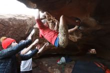 Bouldering in Hueco Tanks on 01/20/2019 with Blue Lizard Climbing and Yoga

Filename: SRM_20190120_1739100.jpg
Aperture: f/4.5
Shutter Speed: 1/250
Body: Canon EOS-1D Mark II
Lens: Canon EF 16-35mm f/2.8 L