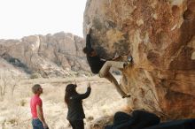 Bouldering in Hueco Tanks on 01/21/2019 with Blue Lizard Climbing and Yoga

Filename: SRM_20190121_1031160.jpg
Aperture: f/4.0
Shutter Speed: 1/250
Body: Canon EOS-1D Mark II
Lens: Canon EF 50mm f/1.8 II