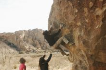 Bouldering in Hueco Tanks on 01/21/2019 with Blue Lizard Climbing and Yoga

Filename: SRM_20190121_1031180.jpg
Aperture: f/5.0
Shutter Speed: 1/250
Body: Canon EOS-1D Mark II
Lens: Canon EF 50mm f/1.8 II