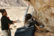 Bouldering in Hueco Tanks on 01/21/2019 with Blue Lizard Climbing and Yoga

Filename: SRM_20190121_1041490.jpg
Aperture: f/3.5
Shutter Speed: 1/320
Body: Canon EOS-1D Mark II
Lens: Canon EF 50mm f/1.8 II