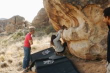 Bouldering in Hueco Tanks on 01/21/2019 with Blue Lizard Climbing and Yoga

Filename: SRM_20190121_1057180.jpg
Aperture: f/4.5
Shutter Speed: 1/320
Body: Canon EOS-1D Mark II
Lens: Canon EF 50mm f/1.8 II