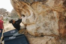 Bouldering in Hueco Tanks on 01/21/2019 with Blue Lizard Climbing and Yoga

Filename: SRM_20190121_1058540.jpg
Aperture: f/4.0
Shutter Speed: 1/250
Body: Canon EOS-1D Mark II
Lens: Canon EF 50mm f/1.8 II