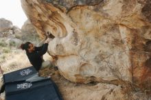 Bouldering in Hueco Tanks on 01/21/2019 with Blue Lizard Climbing and Yoga

Filename: SRM_20190121_1058570.jpg
Aperture: f/4.0
Shutter Speed: 1/250
Body: Canon EOS-1D Mark II
Lens: Canon EF 50mm f/1.8 II