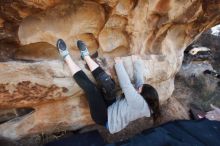 Bouldering in Hueco Tanks on 01/21/2019 with Blue Lizard Climbing and Yoga

Filename: SRM_20190121_1103050.jpg
Aperture: f/6.3
Shutter Speed: 1/250
Body: Canon EOS-1D Mark II
Lens: Canon EF 16-35mm f/2.8 L