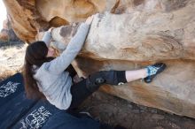 Bouldering in Hueco Tanks on 01/21/2019 with Blue Lizard Climbing and Yoga

Filename: SRM_20190121_1104000.jpg
Aperture: f/6.3
Shutter Speed: 1/250
Body: Canon EOS-1D Mark II
Lens: Canon EF 16-35mm f/2.8 L