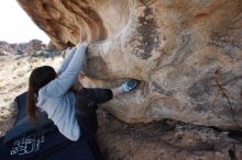 Bouldering in Hueco Tanks on 01/21/2019 with Blue Lizard Climbing and Yoga

Filename: SRM_20190121_1104210.jpg
Aperture: f/7.1
Shutter Speed: 1/250
Body: Canon EOS-1D Mark II
Lens: Canon EF 16-35mm f/2.8 L