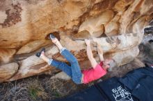 Bouldering in Hueco Tanks on 01/21/2019 with Blue Lizard Climbing and Yoga

Filename: SRM_20190121_1105070.jpg
Aperture: f/6.3
Shutter Speed: 1/250
Body: Canon EOS-1D Mark II
Lens: Canon EF 16-35mm f/2.8 L