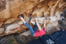 Bouldering in Hueco Tanks on 01/21/2019 with Blue Lizard Climbing and Yoga

Filename: SRM_20190121_1105100.jpg
Aperture: f/6.3
Shutter Speed: 1/250
Body: Canon EOS-1D Mark II
Lens: Canon EF 16-35mm f/2.8 L