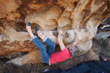Bouldering in Hueco Tanks on 01/21/2019 with Blue Lizard Climbing and Yoga

Filename: SRM_20190121_1105180.jpg
Aperture: f/6.3
Shutter Speed: 1/250
Body: Canon EOS-1D Mark II
Lens: Canon EF 16-35mm f/2.8 L