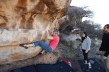 Bouldering in Hueco Tanks on 01/21/2019 with Blue Lizard Climbing and Yoga

Filename: SRM_20190121_1105520.jpg
Aperture: f/6.3
Shutter Speed: 1/250
Body: Canon EOS-1D Mark II
Lens: Canon EF 16-35mm f/2.8 L