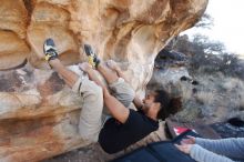 Bouldering in Hueco Tanks on 01/21/2019 with Blue Lizard Climbing and Yoga

Filename: SRM_20190121_1113060.jpg
Aperture: f/5.6
Shutter Speed: 1/250
Body: Canon EOS-1D Mark II
Lens: Canon EF 16-35mm f/2.8 L