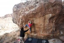 Bouldering in Hueco Tanks on 01/21/2019 with Blue Lizard Climbing and Yoga

Filename: SRM_20190121_1125300.jpg
Aperture: f/6.3
Shutter Speed: 1/250
Body: Canon EOS-1D Mark II
Lens: Canon EF 16-35mm f/2.8 L