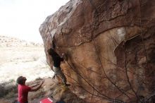 Bouldering in Hueco Tanks on 01/21/2019 with Blue Lizard Climbing and Yoga

Filename: SRM_20190121_1126311.jpg
Aperture: f/7.1
Shutter Speed: 1/250
Body: Canon EOS-1D Mark II
Lens: Canon EF 16-35mm f/2.8 L