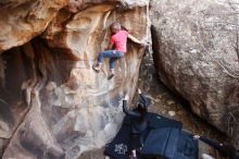 Bouldering in Hueco Tanks on 01/21/2019 with Blue Lizard Climbing and Yoga

Filename: SRM_20190121_1214340.jpg
Aperture: f/4.0
Shutter Speed: 1/200
Body: Canon EOS-1D Mark II
Lens: Canon EF 16-35mm f/2.8 L
