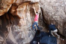 Bouldering in Hueco Tanks on 01/21/2019 with Blue Lizard Climbing and Yoga

Filename: SRM_20190121_1214380.jpg
Aperture: f/4.0
Shutter Speed: 1/200
Body: Canon EOS-1D Mark II
Lens: Canon EF 16-35mm f/2.8 L