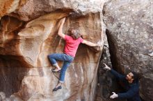 Bouldering in Hueco Tanks on 01/21/2019 with Blue Lizard Climbing and Yoga

Filename: SRM_20190121_1215480.jpg
Aperture: f/4.5
Shutter Speed: 1/200
Body: Canon EOS-1D Mark II
Lens: Canon EF 16-35mm f/2.8 L