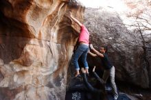 Bouldering in Hueco Tanks on 01/21/2019 with Blue Lizard Climbing and Yoga

Filename: SRM_20190121_1239051.jpg
Aperture: f/4.5
Shutter Speed: 1/200
Body: Canon EOS-1D Mark II
Lens: Canon EF 16-35mm f/2.8 L