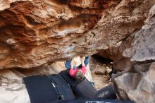 Bouldering in Hueco Tanks on 01/21/2019 with Blue Lizard Climbing and Yoga

Filename: SRM_20190121_1259300.jpg
Aperture: f/3.2
Shutter Speed: 1/200
Body: Canon EOS-1D Mark II
Lens: Canon EF 16-35mm f/2.8 L