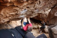 Bouldering in Hueco Tanks on 01/21/2019 with Blue Lizard Climbing and Yoga

Filename: SRM_20190121_1259370.jpg
Aperture: f/3.2
Shutter Speed: 1/200
Body: Canon EOS-1D Mark II
Lens: Canon EF 16-35mm f/2.8 L