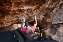 Bouldering in Hueco Tanks on 01/21/2019 with Blue Lizard Climbing and Yoga

Filename: SRM_20190121_1259560.jpg
Aperture: f/3.5
Shutter Speed: 1/200
Body: Canon EOS-1D Mark II
Lens: Canon EF 16-35mm f/2.8 L